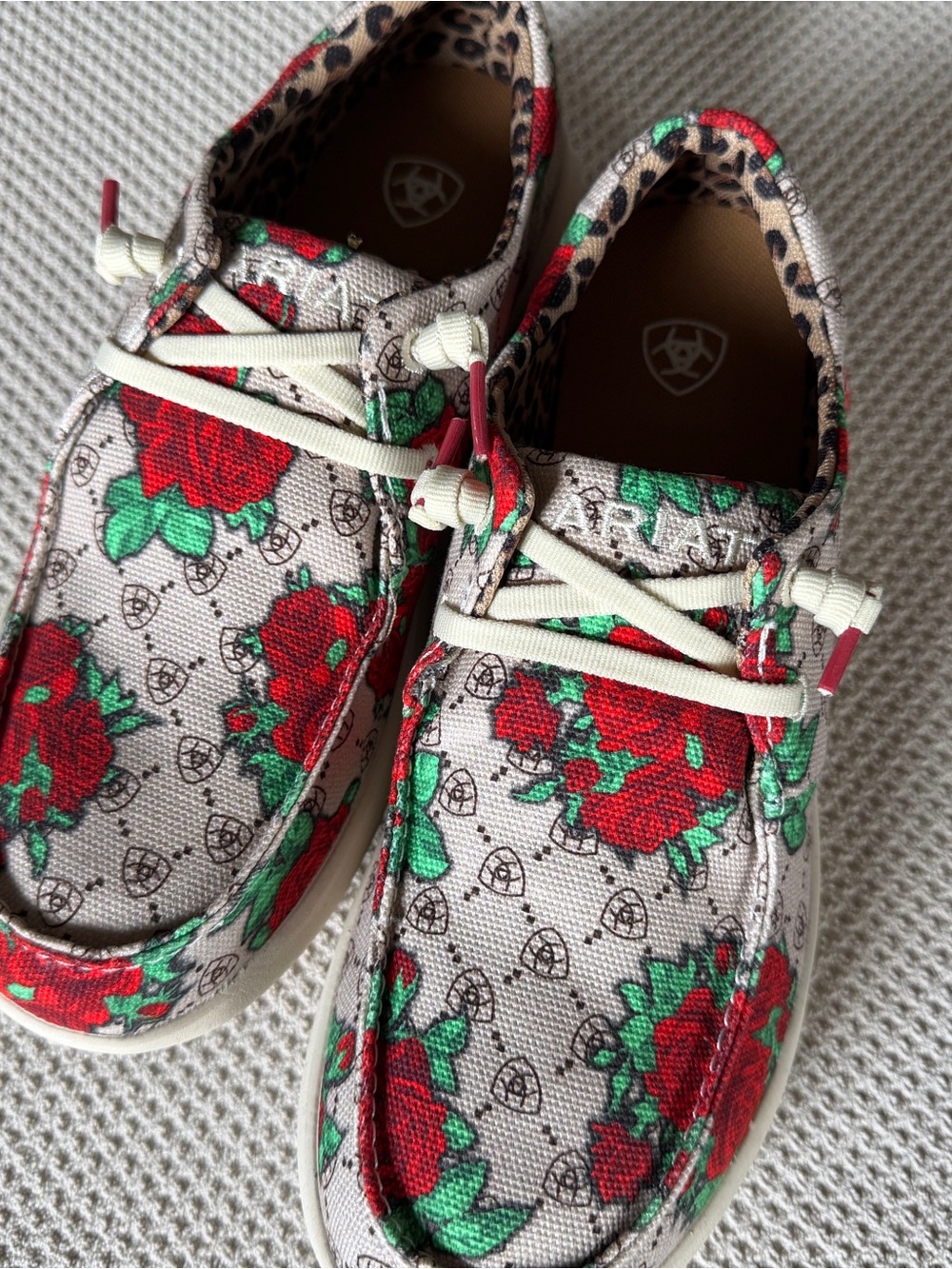 Ariat Floral Canvas Sneakers in Red & Green